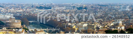 Rome city top panorama, Italy. 26348932