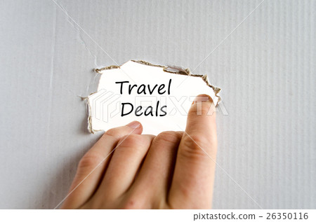 Travel deals text concept Travel deals text concept 26350116