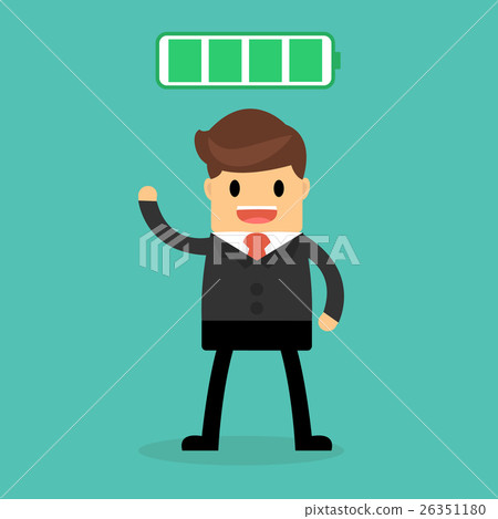 Business concept, Businessman with full energy. 26351180