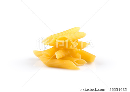 pile of penne on white background pile of penne on white background 26351685