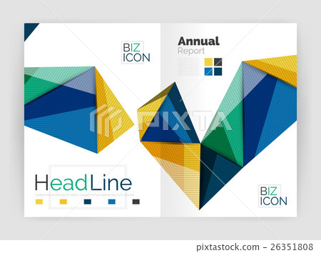 Geometric triangle business brochure template 26351808