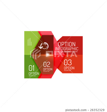 Infographic modern templates - geometric shapes 26352329