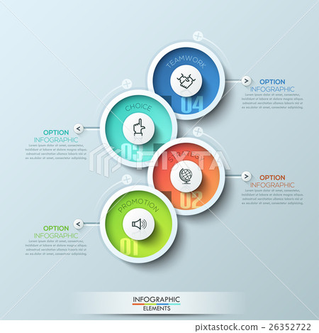 Modern business circle origami style options 26352722