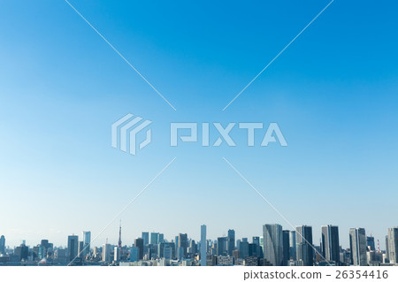 Tokyo City Building Blue Sky Tokyo City Building Blue Sky 26354416