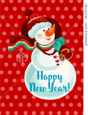 New Year snowman with gift bag New Year snowman with gift bag 26354780