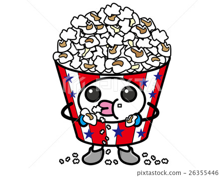 Illustration of popcorn (Personification, deformed) Illustration of popcorn (Personification, deformed) 26355446
