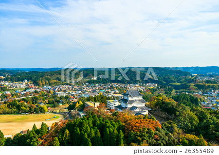 Aerial view of Otaki-machi Otaki castle 26355489