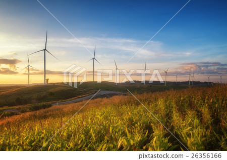 Windmills for electric power production  26356166