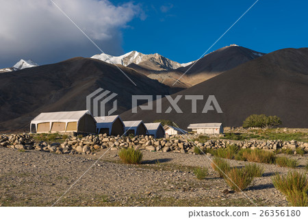 Tented tourist camp at Pangong Lake in Ladakh 26356180