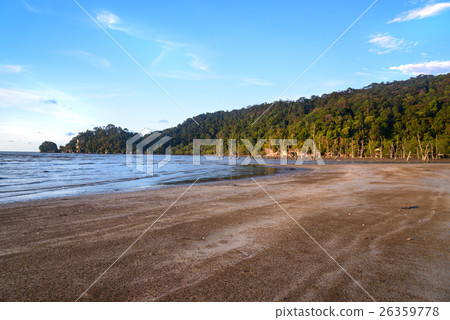 Tropical beach at low tide 26359778