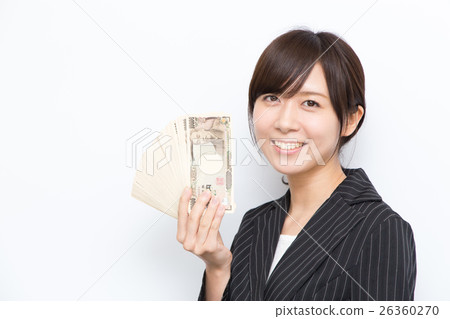 A woman with money 26360270