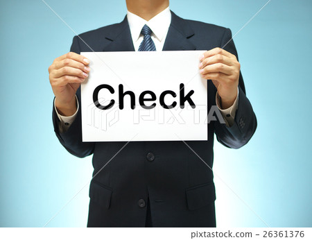 Business man who places PDCA - Check (evaluation) 26361376