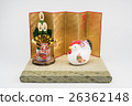 Rooster doll bells, Kadomatsu and gold folding screen 26362148