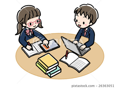 數字_學習研究_兩個人_制服 26363051