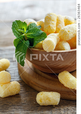Sweet corn sticks and mint. 26363464