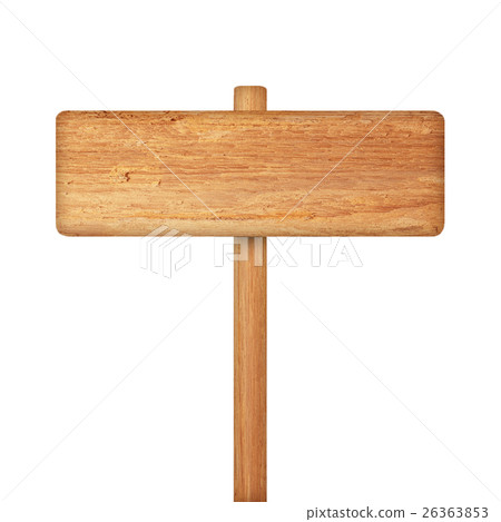 Wooden sign isolated on white Wooden sign isolated on white 26363853
