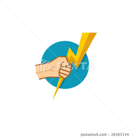 Hand holding lightning 26365154