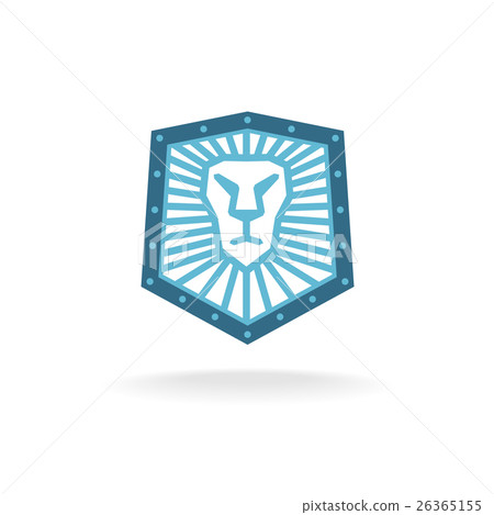 Lion head shield logo 26365155