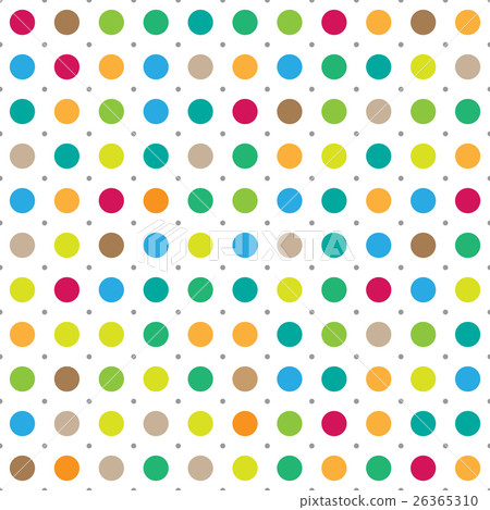 Colorful seamless polka dots vector background Colorful seamless polka dots vector background 26365310