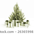 Christmas tree and gift boxes 26365998