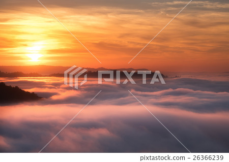 Beautiful view with sea of clouds at Phuhuayesan 26366239