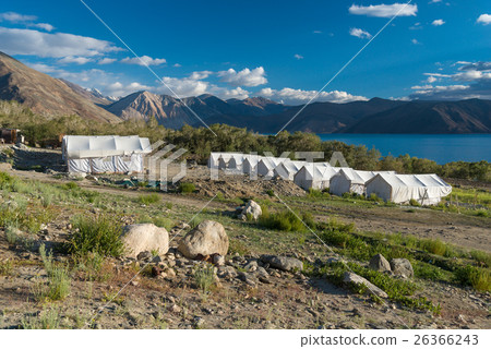 Tented tourist camp at Pangong Lake in Ladakh 26366243