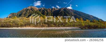 The fall season of kamikochi in Hotaka range The fall season of kamikochi in Hotaka range 26366256