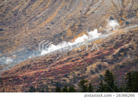 Aerial view on Mt.Shiga-kogen, Mt.Yokoteyama    26366266