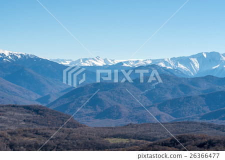 Winter mountains panorama 26366477