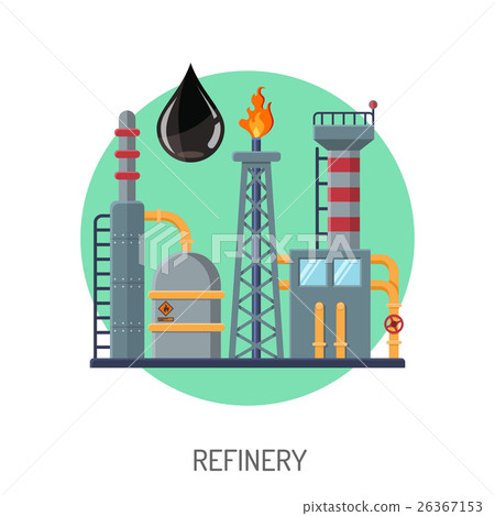 Oil refinery icon 26367153