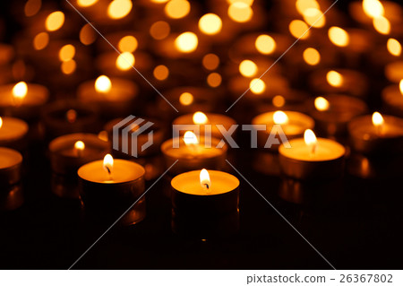 Burning candles with shallow depth of field 26367802