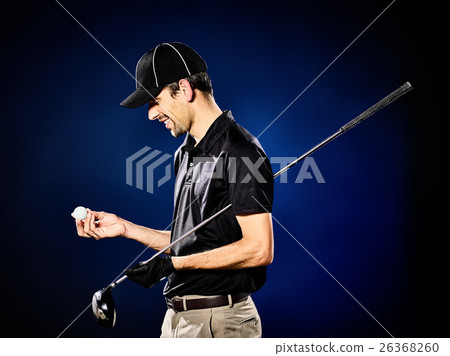 man  golfer golfing isolated 26368260