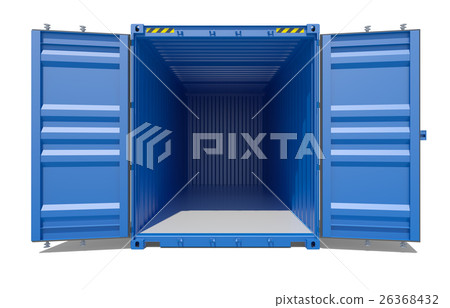 Blue open shipping container - Stock Illustration [26368432] - PIXTA