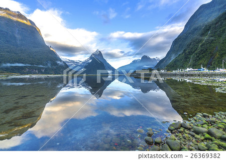 Mountain lake with reflection Mountain lake with reflection 26369382