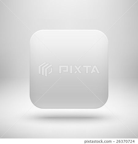 White Blank App Icon Button Template - Stock Illustration [26370724 ...