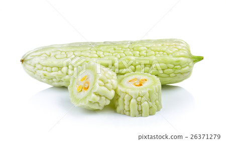 Bitter melon isolated on white background Bitter melon isolated on white background 26371279