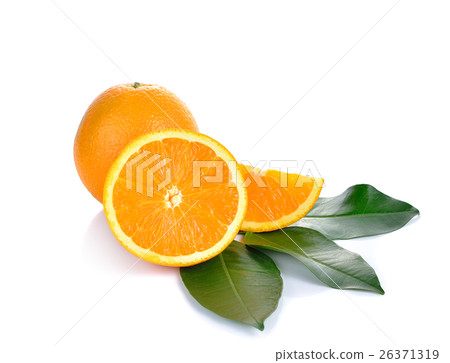Fresh orange on white background Fresh orange on white background 26371319