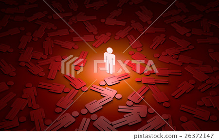 Global catastrophe (symbolic figures of people).3D 26372147