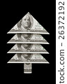 Prosperity  well-being. Christmas fur-tree dollar 26372192