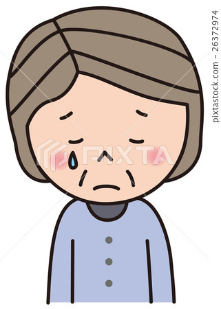 哭泣人表達的資深婦女 26372974