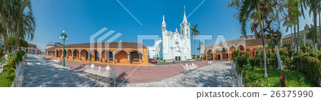 Panorama of mexican colonial town Tlacotalpan 26375990