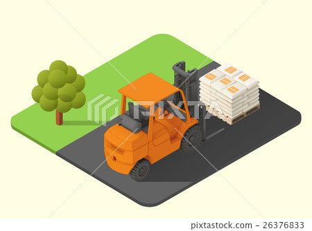 forklift truck vector stacker 26376833