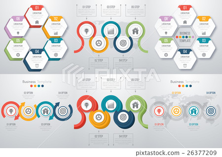 Set with infographics 26377209