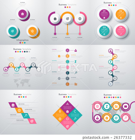 Set with infographics 26377332
