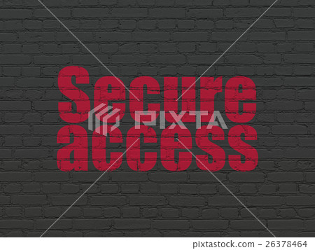 Security concept: Secure Access on wall background 26378464