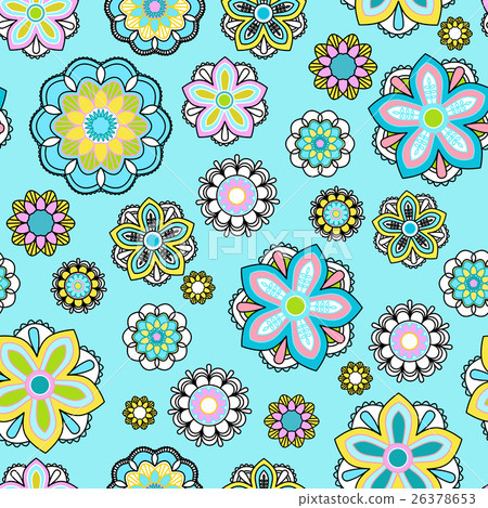 Seamless background with doodle circles. Vector. Seamless background with doodle circles. Vector. 26378653