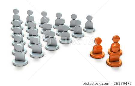 Abstract 3DCG illustration showing conflict 26379472