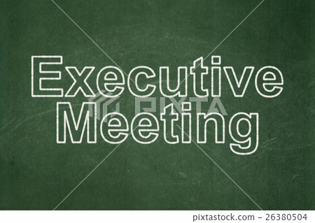 Business concept: Executive Meeting on chalkboard 26380504