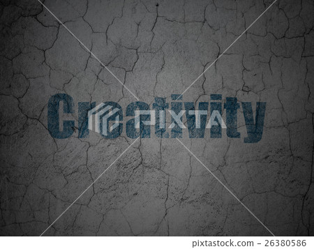 Advertising concept: Creativity on grunge wall 26380586