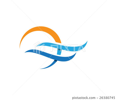 Water Wave Icon Logo Template 26380745